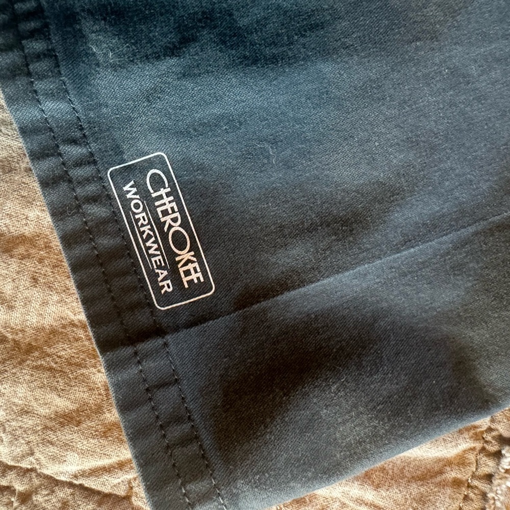 Cherokee Charcoal V-Neck Scrub Top - Picture 4 of 4